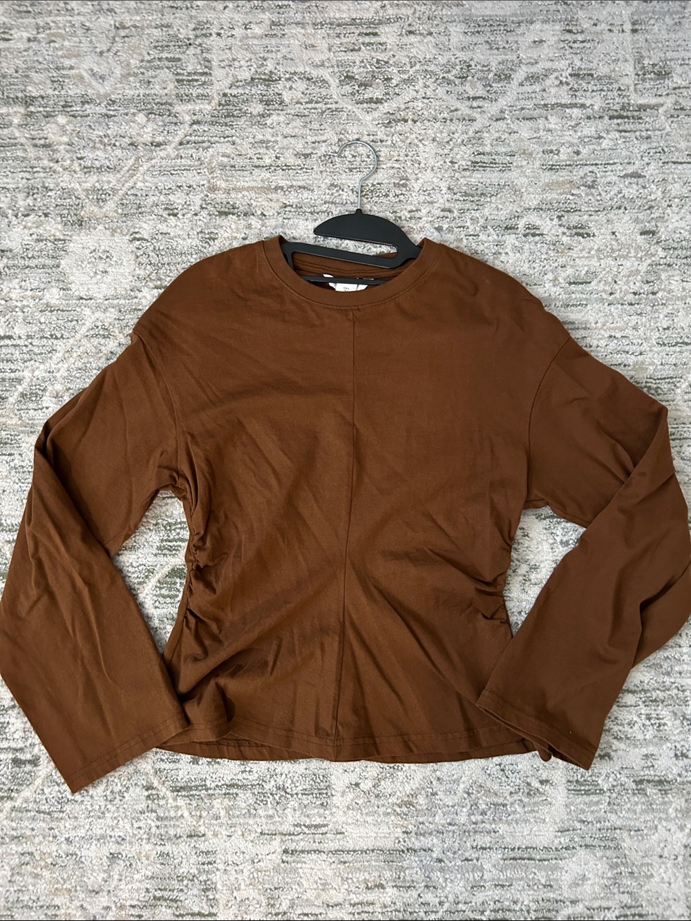 H&M Women's Long Sleeve Tee in Brown